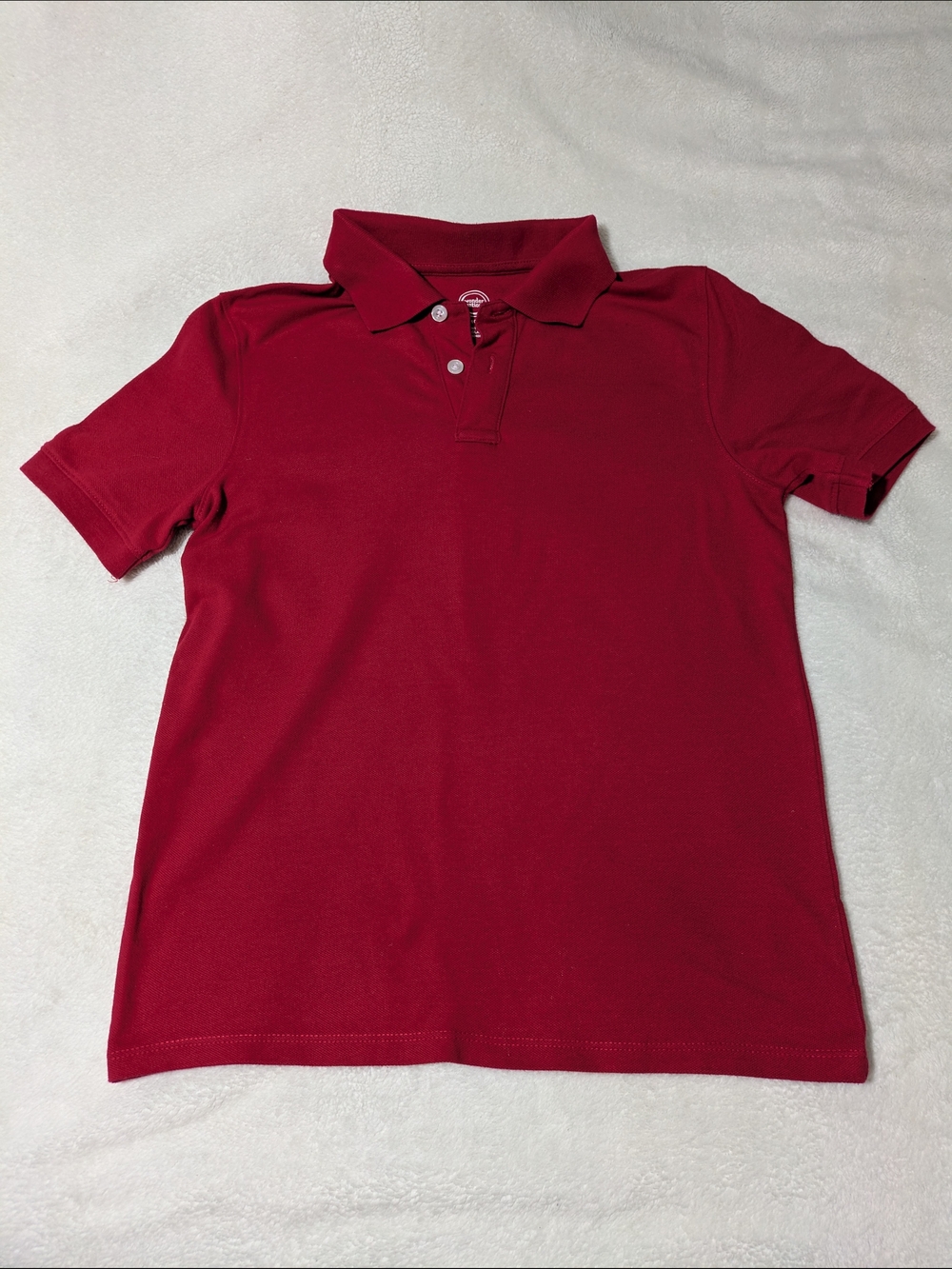 Wonder Nation Boys Red Short Sleeve Polo Shirt, Size Large (10-12)